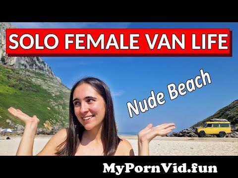 A day in the life with a vintage VAN at a Nude beach Solo Female