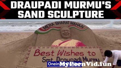 View Full Screen: draupadi murmu odisha sand artist creates nda candidate39s sand sculpture 124 oneindia news news.jpg