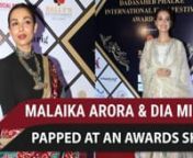 Malaika Arora and Dia Mirza were recently spotted at an awards show. The actresses looked stunning in their traditional attires as they posed for the paparazzi. Check out the video for more.