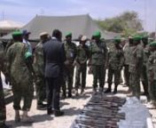 STORY: AMISOM hands over captured weapons to government of SomaliannDURATION: 3:25nSOURCE: AMISOM PUBLIC INFORMATION nRESTRICTIONS: This media asset is free for editorial broadcast, print, online and radio use.It is not to be sold on and is restricted for other purposes.All enquiries to thenewsroom@auunist.orgnCREDIT REQUIRED: AMISOM PUBLIC INFORMATIONnLANGUAGE: ENGLISH NATURAL SOUND nDATELINE: 27/FEBRUARY/2020, MOGADISHU, SOMALIAnnnSHOT LIST: nn1. Wide shot, captured weapons on ground a