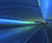 The Detroit Airport has a colorful light tunnel connecting the A concourse with B/C. It&#39;s actually a bit overwhelming at times, when the lights are flashing rapidly and the music blaring. This is a quick video from within that light tunnel.nnThe video was captured with an HF100 set to full res, FXP, at 60i. It was quickly edited in Final Cut Express with some slight color correction. There&#39;s some audio clipping in the beginning -- I&#39;m not sure why, but it&#39;s Final Cut&#39;s problem, not the camera (o