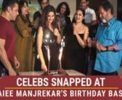 Salman Khan, Sonakshi Sinha, Lulia Vantur, and many others joined in debutante Saiee Manjrekar in celebrating her birthday. Saiee Manjrekar, who recently made her debut with blockbuster Dabangg 3 looked drop dead gorgeous in her black outfit. Watch the video to find out more.