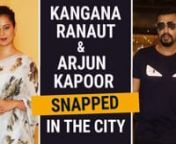Kangana Ranaut was snapped in the city. The Manikarnika actress looked lovely in floral sky blue saree. Arjun Kapoor was papped at the airport. The actor was spotted clicking selfies with many fans at the airport. Janhvi Kapoor was spotted leaving her gyming session in the city. The actress as always rocked her gym look in a lavender t-top and black shorts. Designers Abu Jani and Sandeep Khosla completed 33 years in the industry and they hosted a special fashion show for the same. Many Bollywood