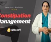 Learn Constipation Management in this online lecture of Emergency Medicine for medical students. All the details of the constipation Rome criteria and abnormal bowel function are covered together with the pathophysiology of constipation and constipation differential diagnosis. Besides this, diagnostic testing and constipation management guidelines are made easy to understand for medical students in this V-Learning™.nn-------------------------------------------------------------nWatch complete