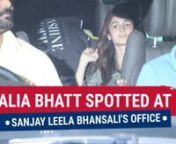 Alia Bhatt is often snapped by the paps around the city. The actress was recently spotted by the shutterbugs at Sanjay Leela Bhansali&#39;s office in the city. The Gully Boy actress will be working with the filmmaker for his next movie, Gangubai Kathiawadi. She looked stunning as she opted for a natual look. The actress wore a green jacket over a white tee. Alia is currently working with Mahesh Bhatt for Sadak 2.