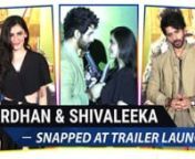Amrish Puri&#39;s grandson Vardhan Puri is all set to make his Bollywood debut with Cherag Ruparel directorial Yeh Saali Aashiqui opposite Shivaleeka Oberoi who is also making her debut with the movie. Both were seen happy and excited as they posed for paparazzi at their movie trailer launch.