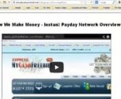 Instant Payday Network Reviews http://ez300aday.com Is this legal?nnThis is just a quick video for my list.I am also letting other people see my results in case they are interested in joining a real, honest program that works.Instant Payday Network has paid me consistently for the past 5 weeks.I am really excited about this program.nnI have never made consistent income online before.Usually, all I do is spend money for online marketing programs.This is not the case with Instant Payda