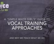 A fun &amp; fast look at the history of vocal training and why we here at The Voice Club don&#39;t teach what they all do