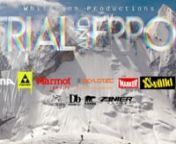 TRIAL and ERROR is the 3rd big Skimovie of Whiteroom Productions. It was inspired by the fundamental method of solving problem, which is characterised by repeated, varied attempts which are continued until success or until the agent stops trying.nThe season was dominated by new experiences, epic powder runs, major setbacks, injuries, awesome lines, annoying negotiations in foreign countries, lots of fun and pain.nnThe movie features the skiing of Fabian Lentsch, Daniel Regensburger, Joi Hoffmann