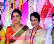 Kajol celebrates Durga Puja by serving 'Bhog' with mom Tanuja and sis Tanisha from puja mom