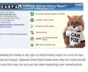 The truth is that Carfax is a great tool to use when buying a car. However, OffLeaseOnly encourages customers to always keep in ind that it&#39;s best to take your vehicle of choice to your own mechanic prior to purchase. Hence our saying Buy a Clean Car, not a Clean Carfax. Unfortunately Carfax reports can change days, weeks, months or years after your vehicle purchase. So a decision solely based off of the Carfax report is never a reason to spend thousands more on your used car purchase.