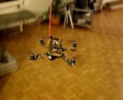 This shows our new ARM7 based Wolferl Next Generation Quadrocopter.nYou see HW 0.10 with SW 0.39 indoors using 3x 1D-Kalman.nnThe movie shows Amir&#39;s maiden flight of an 38cm NG using Hacker 20-28 clones.nnCheck out http://ng.uavp.ch for more information