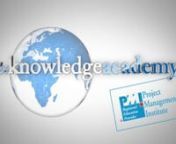 he taster video for the PMP / PMI Project Management training course provided by the Knowledge Academy. Become a globally recognised project manager and gain certification with our best price guarantee! Start your unique and unrivalled PMP learning experience today at theknowledgeacademy.com/online-training/pmp-online/