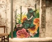 This piece is located at Treasure Hill Artist Village in Taipei.Featuring the Formosan Black Bear, endemic to Taiwan, adorned with Bamboo and Orchids.nProduction: Gareth Moon nMusic By Benny Tones na special thanks to Travis Hung and the THAV crew