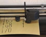 Pen plotter drawing the numbers.