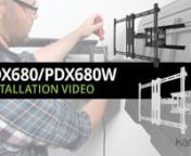 This easy-to-follow installation video will guide you through the steps required to safely mount your Kanto PDX680 Full Motion TV mount. For more details, check out: https://kantomounts.com/product/pdx680nnNeed more support? Contact us!nhttps://kantomounts.com/contact/nnTV Size: 39″ – 80″nMax Weight: 125 lb (57 kg)nSupports VESA: 200×100 – 700×400nExtends: 2″ – 24″ (5cm – 61cm)nnVisit our website for more great mounting solutions. nhttps://kantomounts.comnnFollow us!nTwitter: h