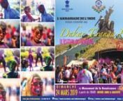 Le festival des couleurs au Monument de la Renaissance (DAKAR, SENEGAL)nLE 24 - 03 - 2019 nDAKAR TIRANGA HOLI