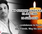 We are shocked and sad to hear about the loss of Sushant Singh Rajput. Our condolences to his family and friends. May his soul RIP.nnBollywood actor Sushant Singh Rajput has died, having been found hanging from the ceiling in his home in Mumbai&#39;s Bandra on Sunday. Sushant Singh Rajput had shot to fame with the TV show Pavitra Rishta on Zee TV, produced by Ekta Kapoor. After earning popularity with his role, he made his debut with Kai Po Che, directed by Abhishek Kapoor, an official adaptation of
