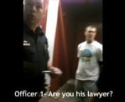 In the video, Quinnipiac University senior Kenneth Hartford films the arrest of another student from his cell phone. After Hartford stepped away from the scene, then returned (poised to begin recording again), he was arrested and charged with