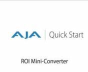 AJA&#39;s ROI family of scan converters allow exceptionally high quality conversion of computer and video signals in a small Mini-Converter form factor. ROI offers Region of Interest support allowing computer signals including DVI, DP and HDMI, to be scaled and converted to SDI video. The new ROI-SDI also supports video-to-video with Region of Interest extraction via 3G-SDI input to 3G-SDI and/or HDMI. With incredible image scaling, extensive aspect ratio and frame rate conversion, ROI fulfills the