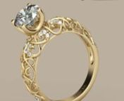yellow-gold-vines-round-cut-1-9ct-created-white-sapphire-rhodium-plated-925-sterling-silver-women-s-engagement-ring
