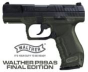 Walther felt it only fitting to give this iconic handgun the most fitting send-off possible, with the release of the Walther P99 AS Final Edition. This limited edition P99 AS is chambered in 9mm and features the classic OD Green frame with special “Final Edition” engraving on the slide and will come in a beautiful/durable weather-proof case and a commemorative coin.