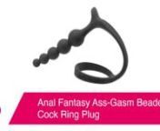 Anal Fantasy Ass-Gasm Beaded Cock Ring Plug in Black:nhttps://www.pinkcherry.com/products/anal-fantasy-ass-gasm-beaded-cock-ring-plug (PinkCherry US)nhttps://www.pinkcherry.ca/products/anal-fantasy-ass-gasm-beaded-cock-ring-plug (PinkCherry Canada)nn--nnA seriously sexy butt-toy-meets-cock-ring in flexible, super-silky silicone, Pipedream&#39;s Ass-Gasm Beaded Cock Ring Plug (very successfully!) combines a classic erection-maximizing c-ring with a bumpy beaded probe positioned for tons of sweet sens