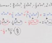 Pensamiento Matemático2.Perspectivas.U1.pág.17.video.Suma de expresiones algebraicas Fracciones from videosuma