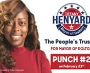 I am Tiffany Henyard, candidate for Mayor of the Village of Dolton, Illinois.I’m currently the Senior Trustee of Dolton, and a lifelong resident of the Village, raised by hardworking parents who were factory workers.I am known as “The People’s Trustee” because I am fearless, a strong leader, and a committed voice in the fight against corruption and crime, and a staunch advocate for government policy reform, social justice, and health care awareness.nnI am a proud, high honors graduat