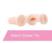 https://www.pinkcherry.com/products/adam-s-stroker-trio (PinkCherry USA)nhttps://www.pinkcherry.ca/products/adam-s-stroker-trio (PinkCherry Canada)nnNo matter what you&#39;re in the mood for, fantasy-wise, Adam&#39;s Stroker Trio has you (and your penis) fully covered! Sacrificing absolutely no pleasure potential in exchange for stealth, the 3 travel-ready strokers inside the Trio are perfect for solo sessions, but each works wonders as a hand-job helper, too.nnPull out the pussy, ass, or mouth version