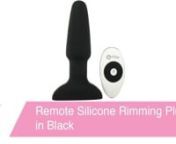 https://www.pinkcherry.com/products/remote-silicone-rimming-plug-in-black (PinkCherry US)nhttps://www.pinkcherry.ca/products/remote-silicone-rimming-plug-in-black (PinkCherry Canada)nnCombining a seriously satisfying shape with velvety silicone, strategically placed twisting beads and a tireless rotating tip, b-Vibe&#39;s Rimming Plug packs tons of unique functionality and guaranteed pleasure into a versatile taper.nnCreated to be enjoyed by everyone, the Rimming Plug is perfect for couples and solo