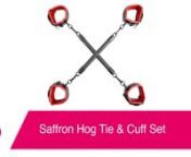 https://www.pinkcherry.com/products/saffron-hog-tie-cuff-set (PinkCherry US)nhttps://www.pinkcherry.ca/products/saffron-hog-tie-cuff-set (PinkCherry Canada)nn--nnYou can wriggle, you can writhe, you can beg and plead - there&#39;s no escape until your partner says so - or you pull out your safe word, of course. Ready to play (hard!) anytime the mood strikes, Saffron&#39;s Hog Tie &amp; Cuff Set provides some very sexy, ultra sturdy and always adventurous support, bound-up potential and overall inspirati