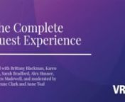 2021 VR Women&#39;s Summit: The Complete Guest Experience with Brittany Blackman, Karen Bobe, Sarah Bradford, Alex Husner, Lauren Madewell, and moderated by Adrienne Clark and Anne ToalnnWhat does guest experience mean to you? Does it include the discovery phase and the post-stay? Or just the stay itself? We’ll be talking to some of the brightest property managers in the industry about when the guest experience begins (and ends) and what they do to enhance it. Sit in with Adrienne Clark and Anne T