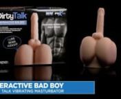 The first interactive male masturbator for an unforgettable sensory experience. Features motion activation, snug anal entry, built-in rechargeable hi-fi speaker, powerful micro bullet and posable erect cock. Once you touch his lifelike skin, rock hard cock, and hear his sexy voice, you won&#39;t be able to hold back.