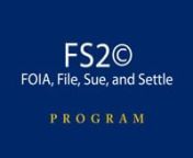 FOIA, File, Sue, and Settle (FS2©)nnThe repeatable model on how citizen&#39;s can re-take control of voting in their county.