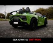 To purchase this product or for more information, please contact us on 01664 498 640, or email info@funbikes.co.uk, or visitnnhttps://www.funbikes.co.uk/p14677_lam...nnLamborghini Aventador SVJ Drift Licensed 24V Battery Ride On SupercarnnCheck out the new licensed Lamborghini Aventador SVJ 24V Battery Electric Ride-On Supercar. This scaled-down replica comes loaded with some great features.nnnFully LicensednFollows the original design from the real world Aventador. The vehicle is fully licensed
