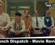 This is my review of The French Dispatch. First half is spoiler free, second half gets into spoilers (with a fair warning beforehand). The French Dispatch of the Liberty, Kansas Evening Sun is a 2021 American comedy-drama anthology film written, directed, and produced by Wes Anderson from a story he conceived with Roman Coppola, Hugo Guinness, and Jason Schwartzman. The film stars an ensemble cast featuring Benicio del Toro, Adrien Brody, Tilda Swinton, Léa Seydoux, Frances McDormand, Timothée