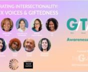 CELEBRATING INTERSECTIONALITY:LatinX Voices &amp; GiftednessnnHost: Marc Smolowitz &#124; Director-Producer of THE G WORDnnPanelists:n- Erinn Fears Floyd &#124; @Consortium for Inclusion of UnderrepresentedRacial Groups in Gifted Education - Racial Equity(I-URGGE)n- Carlota Loya Hernandez &#124; Boulder Valley School Districtn- Nereida Garcia-Prado &#124; Santa Ana Unified School Districtn- Joi Lin &#124; Gifted &amp; Talented Leaders of Color and Allies-n- Cecilia Quintanilla &#124; Bryant Webster Dual Language ECE-8