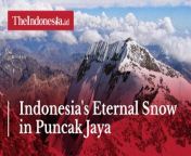As a tropical country, Indonesia only has two seasons, the rainy and dry seasons. Despite not having the winter season, a tiny part of this archipelago country has snow.This snow is located in Puncak Jaya, also known as the Carstensz Pyramid, in Papua Province, Indonesia&#39;s easternmost. See more in the video.&#60;br/&#62;&#60;br/&#62;&#60;br/&#62;&#60;br/&#62;&#60;br/&#62;Voice Over / Video Editor: Aulia Hafisa / Praba Mustika&#60;br/&#62;==================================&#60;br/&#62;&#60;br/&#62;Homepage: https://www.suara.com&#60;br/&#62;Facebook Fan Page: https://www.facebook.com/suaradotcom&#60;br/&#62;Instagram:https://www.instagram.com/suaradotcom/&#60;br/&#62;Twitter:https://twitter.com/suaradotcom