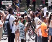 A protest for safe cycling in Mexico City sprouted on Saturday, as participants pedaled and marched naked through some of the busiest avenues in the Mexican capital.