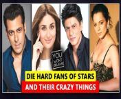 It would not be wrong if we say that our Bollywood celebrities have a huge fan following across the world. From worshipping their favorite star to getting their name imprinted they prove their love for their favorite actors. Here are some crazy things of fans. &#60;br/&#62;