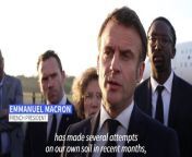 French President Emmanuel Macron, travelling in French Guiana, justifies raising France&#39;s anti-terror &#39;Vigipirate&#39; plan level, claiming that the Islamic State branch &#92;