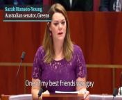 Sarah Hanson-Young speaks of her regret for not supporting a gay friend enough when they were growing up.