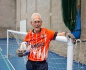 Britain&#39;s oldest striker is still banging in the goals for his local football team three times a week - at the grand age of 90.&#60;br/&#62;Sprightly Mike Fisher - nicknamed Ninja by teammates - is still averaging a hattrick every game following a footballing career which began 75 years ago in 1949.&#60;br/&#62;Mike began playing when he was aged 14 in the Luton and District League - and is still a Luton Town FC fan.