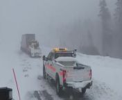 A massive California snow storm pummeled the northern Sierra Nevada Mountains, dumping as many as six feet of snow in some areas.