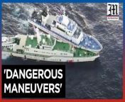 PH, Chinese ships collide anew off Ayungin Shoal&#60;br/&#62;&#60;br/&#62;Video shows the collision between the Philippine Coast Guard (PCG) ship BRP Sindangan (MRRV-4407) and China Coast Guard (CCG) 21555 on Tuesday, March 5, off Ayungin (Second Thomas) Shoal in the West Philippine Sea. The collision resulted in minor structural damage to the PCG vessel.The PCG ship was one of two escorting a resupply mission to troops stationed at the grounded BRP Sierra Madre when Chinese vessels formed a blockade to prevent the Philippine ships from passing through. &#60;br/&#62;&#60;br/&#62;Video courtesy of the PCG&#60;br/&#62;&#60;br/&#62;Subscribe to The Manila Times Channel - https://tmt.ph/YTSubscribe &#60;br/&#62;Visit our website at https://www.manilatimes.net &#60;br/&#62; &#60;br/&#62;Follow us: &#60;br/&#62;Facebook - https://tmt.ph/facebook &#60;br/&#62;Instagram - https://tmt.ph/instagram &#60;br/&#62;Twitter - https://tmt.ph/twitter &#60;br/&#62;DailyMotion - https://tmt.ph/dailymotion &#60;br/&#62; &#60;br/&#62;Subscribe to our Digital Edition - https://tmt.ph/digital &#60;br/&#62; &#60;br/&#62;Check out our Podcasts: &#60;br/&#62;Spotify - https://tmt.ph/spotify &#60;br/&#62;Apple Podcasts - https://tmt.ph/applepodcasts &#60;br/&#62;Amazon Music - https://tmt.ph/amazonmusic &#60;br/&#62;Deezer: https://tmt.ph/deezer &#60;br/&#62;Tune In: https://tmt.ph/tunein&#60;br/&#62; &#60;br/&#62;#TheManilaTimes &#60;br/&#62;#tmtnews &#60;br/&#62;#westphilippinesea &#60;br/&#62;#philippinecoastguard