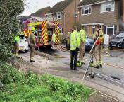 Emergency fire crews were quickly on the scene in Sycamore Avenue, Horsham, this morning (Monday)