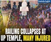 The serene atmosphere of Barsana&#39;s Radha Rani temple was abruptly shattered on Sunday evening when tragedy struck during a pre-Holi celebration. As devotees eagerly awaited the temple doors to open, an unexpected disaster unfolded. The railing of a staircase collapsed, plunging over 20 individuals into chaos and injury, as disclosed by the temple priest on Monday. The temple, usually a place of spiritual solace, was transformed into a scene of distress as worshippers, gathered in large numbers for the festive occasion, faced the grim reality of the accident. &#60;br/&#62; &#60;br/&#62;#UP #RailingCollapse #PreHoliEvent #TempleTragedy #DevoteesInjured #Barsana #RadhaRaniTemple #LaddooHoli #SafetyFirst #CrowdSafety #AccidentAlert #Vigilance #PublicSafety #PrayersForRecovery #CommunityHealth #EmergencyResponse #DisasterManagement #HoliCelebration #TempleIncident #SafetyAwareness&#60;br/&#62;~HT.97~PR.152~ED.194~