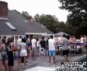 Teen attempts to jump from roof to trampoline to pool and fails badly.