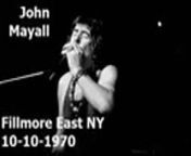 Recorded live at Fillmore East, New York, NY, October 10, 1970.&#60;br/&#62;&#60;br/&#62;John Mayall - vocals, keyboards, guitar, harmonica.&#60;br/&#62;Harvey Mandell - guitar.&#60;br/&#62;Larry Taylor - bass.&#60;br/&#62;&#60;br/&#62;Early show:&#60;br/&#62;&#60;br/&#62;You must be crazy.&#60;br/&#62;Deep blue sea.&#60;br/&#62;My pretty girl.&#60;br/&#62;Someday baby (you&#39;ll be sorry).&#60;br/&#62;Possessive emotions.&#60;br/&#62;Nature&#39;s disappearing.&#60;br/&#62;encore: We get along (nobody treats me like you do)&#60;br/&#62;&#60;br/&#62;Late show:&#60;br/&#62;&#60;br/&#62;Intro.&#60;br/&#62;Deep blue sea.&#60;br/&#62;Going out walking.&#60;br/&#62;Took the car.&#60;br/&#62;Off the road.&#60;br/&#62;Unknown.&#60;br/&#62;Possessive emotions.&#60;br/&#62;encore: My pretty girl.&#60;br/&#62;&#60;br/&#62;